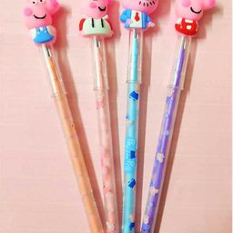 Funcart Lead Pencils With Pig Design Cap Pack of 4 - Color May Vary-15