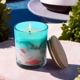 Ekhasa Blue & Red Plum Blossom Five Degrees Fragrance Scented Jar Candle-20