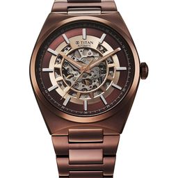 Titan Men Skeleton Dial & Stainless Steel Straps Analogue Automatic Motion Powered Watch-15