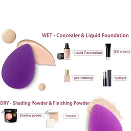 zemglam Set Of 8 Mini Brush Set With Storage Bag & 1 Beauty Blender, 1 Bullet Foundation image 4