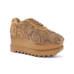 Anaar Women Woven Design Sneakers-picture-2