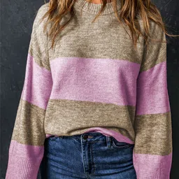 StyleCast Women Round Neck Striped Pullover-picture-23