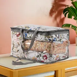 Kuber Industries Transparent & Grey 3 Pieces Reusable Multi-Utility Organisers-8