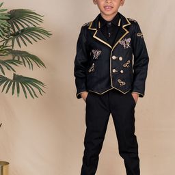 TOPLOVE Boy Embroidered Notched Lapel Three-Piece Party Suits-image-42
