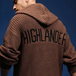 HIGHLANDER Men Cable Knit with Zip Detail Detail-image-13