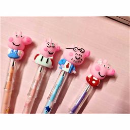 Funcart Lead Pencils With Pig Design Cap Pack of 4 - Color May Vary image 2
