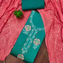 KALINI Embroidered Unstitched Dress Material-picture-20
