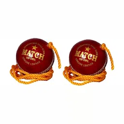 HackerX 2-Pcs Printed Leather Cricket Hanging Ball-27