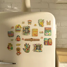 Chumbak Green & Yellow Amazing Yoga Fridge Magnet-image-31