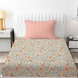 IVAZA Pink Pure Cotton 500 TC Bedsheets-image-4