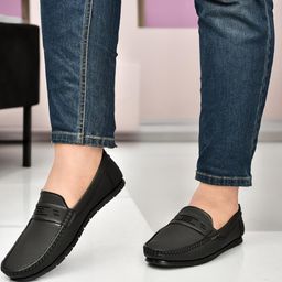 Erix Men Black Synthetic Leather Loafers-image-41