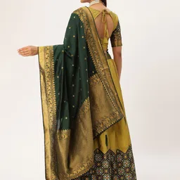 Payu Semi-Stitched Lehenga & Unstitched Blouse With Dupatta image 4