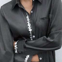 LULU & SKY Women Solid Shirt Collar Shirt Style Top-image-66