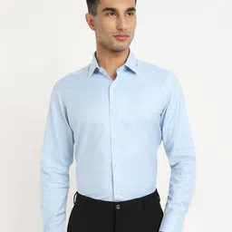 Raymond Pure Cotton Semicutaway Formal Shirt-image-3