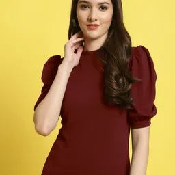Metronaut Women Maroon Polyester Top-image-8