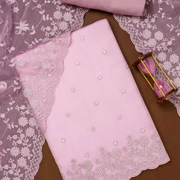 Soch Embroidered Silk Chiffon Unstitched Dress Material-image-86