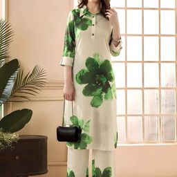 NIJANAND TEXTILE Printed Pure Cotton Tunic & Trousers Co-Ord-picture-14