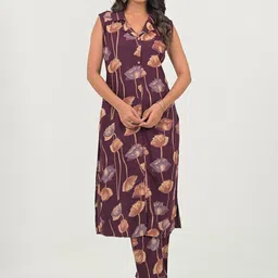 Pahiya Printed Shirt Collar Tunic With Trousers Co-Ords-picture-14