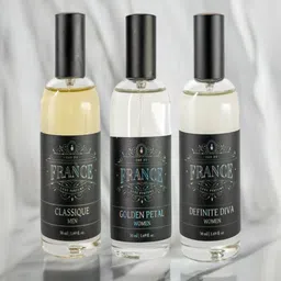 Eau DuFrance Set Of 3 Men Classique- Women Definite Diva & Golden Petal EDP- 50 ml Each-4