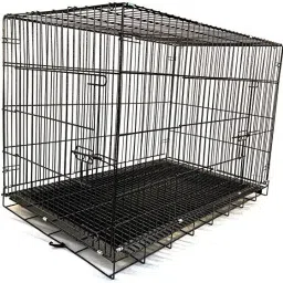 Double Door Folding Metal Dog Cage with Paw Protector, for Small Dogs and Puppy Hard Crate Pet Crate-image-14