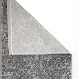 OBSESSIONS Silvertoned and Grey Ethnic Motifs Printed Anti-Static Bedside Runner image 2