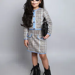 taffykids Girls Checked Top with Skirt-picture-39