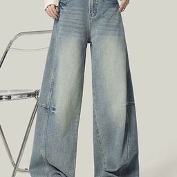 LULU & SKY Women Baggy Mid-Rise Heavy Fade Jeans-image-14
