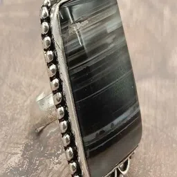 Shrim jewels German Silver Gemstone Studded Square Shaped Oxidised Finger Ring-picture-26
