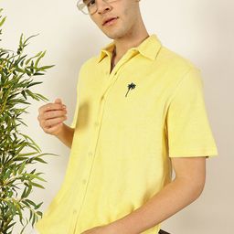 Thomas Scott Men Premium Spread Collar Solid Cotton Relaxed Fit Casual Shirt-image-46