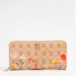 ELLE Women Floral Printed PU Zip Around Wallet-15