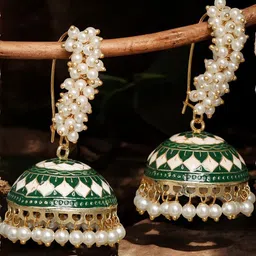 Anouk Artificial Beads Beaded Dome Shaped Jhumkas-50