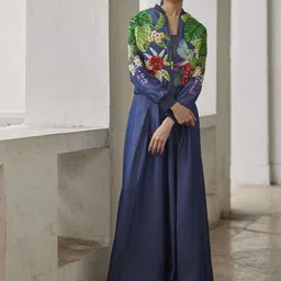 BETRUE Women Floral Stand Collar Embroidered Tailored Jacket-52
