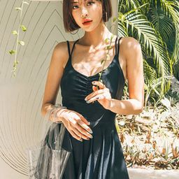 Addery Shoulder Strapped Neck Swimming Dress-image-13