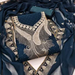 KALINI Embroidered Unstitched Dress Material-image-77