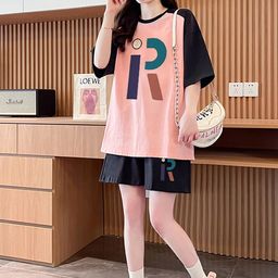 JC Mode Printed Round Neck T-Shirt & Short Co-Ords-image-93