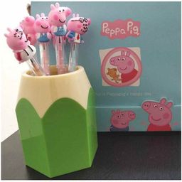 Funcart Lead Pencils With Pig Design Cap Pack of 4 - Color May Vary image 4