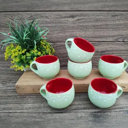 laghima jadon Multicoloured Printed Ceramic Glossy Cups Set of Cups and Mugs image 4