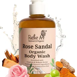 Rustic Art Rose Sandal Organic Body Wash - 300 ml-38