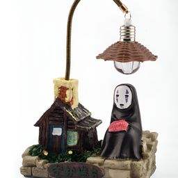 COMICSENSE Black Printed Acrylic Frusturical Shaped Table Lamp-29