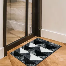 RANGOLI Black & White Printed Anti Skid Doormats-51