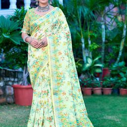 Anouk Floral Printed Woven Design Saree-image-11