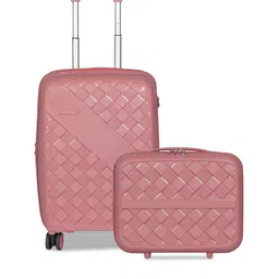 Polo Class Textured Hard Sided Medium Trolley Bag With Vanity-13