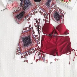 Alamode By Akanksha Millie 3 Piece Printed Swimsuit-image-14