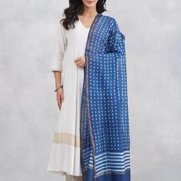Fabindia Geometric Printed Cotton Silk Dupatta-picture-33