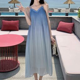 JC Mode Shoulder Straps A-Line Midi Dress-image-78