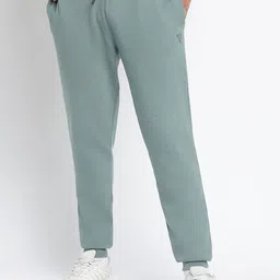 GUESS Men Textured Mid-Rise Straight Fit Joggers-image-95