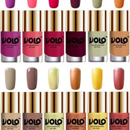 VOLO Set Of 12 Luxury Super Shine Nail Polish - 9.9 ml Each - Combo-No-27-52