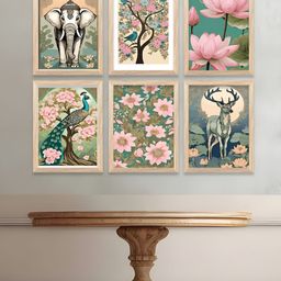 Kotart Brown & Pink 6 and more Piece Wood Other Wall Paintings-33
