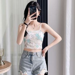 KPOP Women Floral Printed Crop Top-image-58