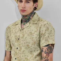 Snitch Men Boxy Opaque Printed Casual Shirt-image-81